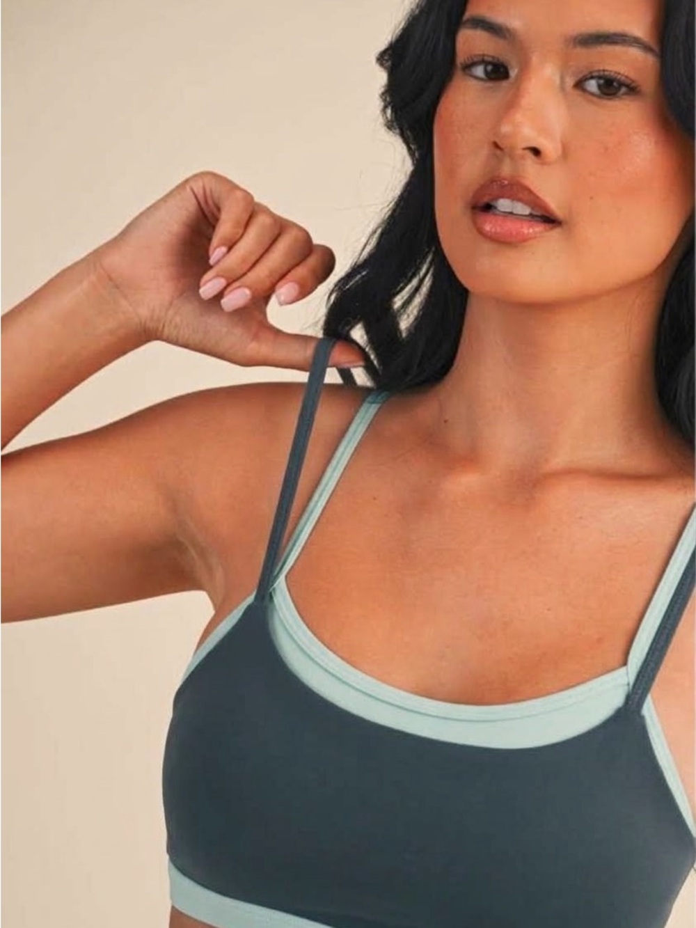 Posie Active Double Layer Sports Bra in Forrest Green with Padding